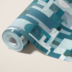 Facet Type II Vinyl Wallpaper - Colourway: Turquoise - Roll - Commercial Wallcoverings