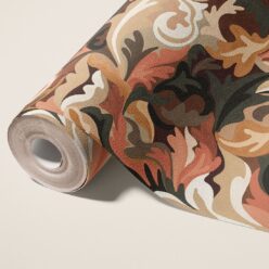 Filigree Type II Vinyl Wallpaper - Colourway: Rust - Roll - Commercial Wallcoverings