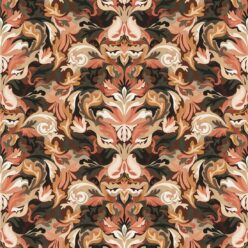 Filigree Type II Vinyl Wallpaper - Colourway: Rust - Swatch - Commercial Wallcoverings