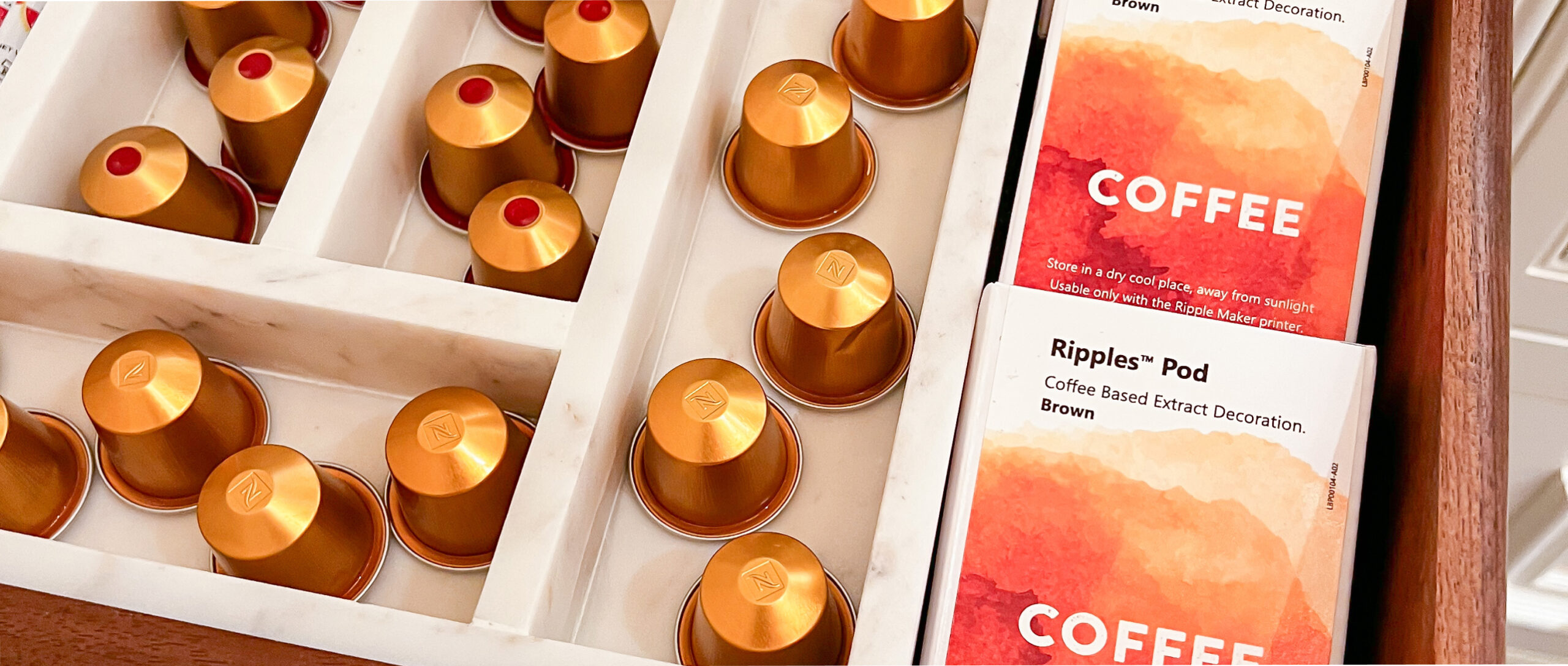 Tartan Organizing coffee pod draw