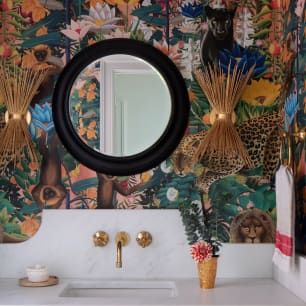 The Jungle Wallpaper - Colorway: Coral - Instagram Image - Home Page