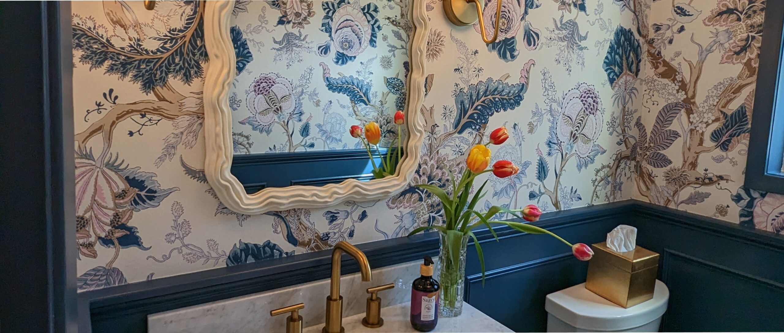 Modern Menagerie Interiors classy vintage bathroom