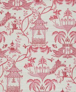 Mulberry Grasscloth Wallpaper - Colourway: Peony - Pattern Play Collection