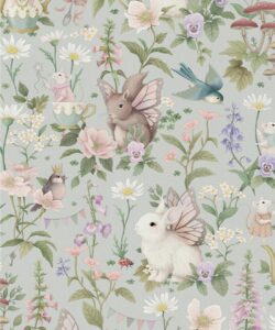 Garden Party Decorative Textile Wallpaper - Colorway: Sweet Blue - Woven Light Collection - Decorative Textile Wallcoverings
