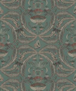 Magical Mariposa Decorative Textile Wallpaper - Colorway: Ocean - Woven Light Collection - Decorative Textile Wallcoverings