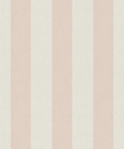 Scallop Stripe Decorative Textile Wallpaper - Colorway: Antique Rose - Woven Light Collection - Decorative Textile Wallcoverings