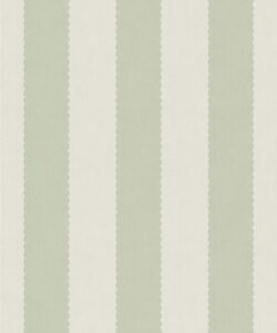 Scallop Stripe Decorative Textile Wallpaper - Colorway: Willow - Woven Light Collection - Decorative Textile Wallcoverings