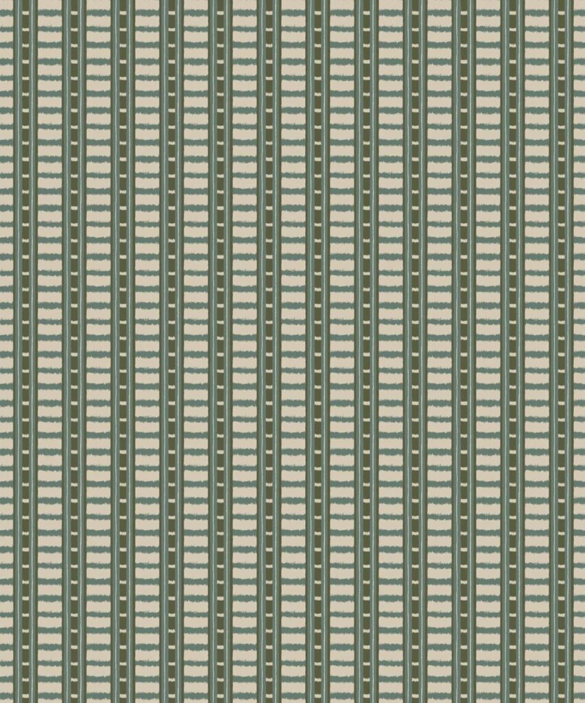 Reed Wallpaper - Colorway: Teal - Petite Prints - Stripes Collection - Swatch