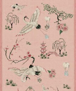Food Babies Wallpaper - Colorway: Blossom - Poodle & Blonde Collection - Swatch