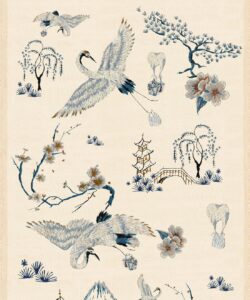 Food Babies Wallpaper - Colorway: Ivory - Poodle & Blonde Collection - Swatch