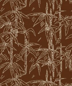 Bamboo Stitch Wallpaper - Colorway: Umber - Poodle & Blonde Collection - Insitu