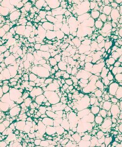 Margate Marble Wallpaper - Colorway: Emerald Pinky - Poodle & Blonde Collection - Swatch