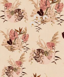 Mazzo Wallpaper - Colorway: Rosa - Poodle & Blonde Collection - Swatch