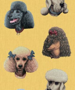 Poodle Parlour Wallpaper - Colorway: Retro - Poodle & Blonde Collection - Swatch