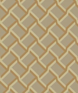 Trellis Wallpaper - Colorway: Sepia - Poodle & Blonde Collection - Swatch