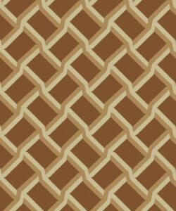 Trellis Wallpaper - Colorway: Tan - Poodle & Blonde Collection - Swatch