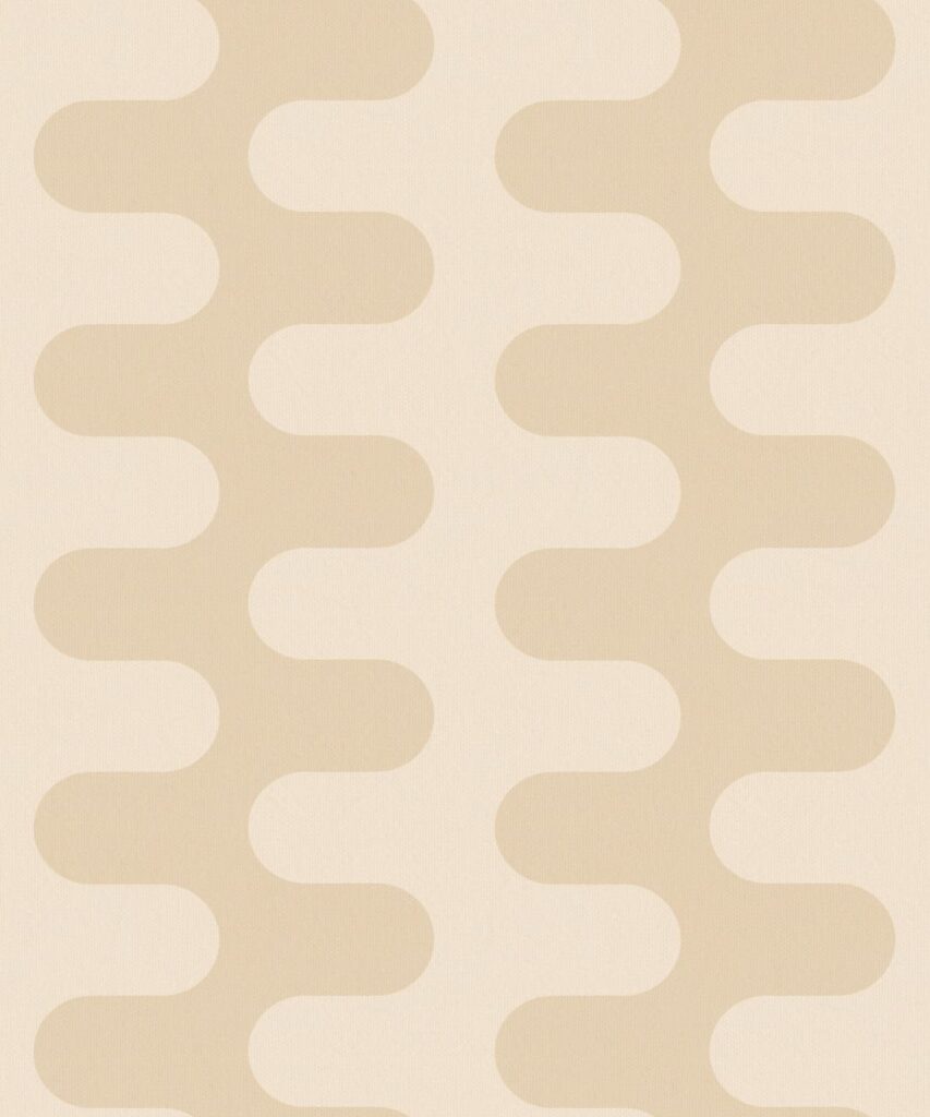 Wave Wallpaper - Colorway: Sepia - Poodle & Blonde Collection - Swatch