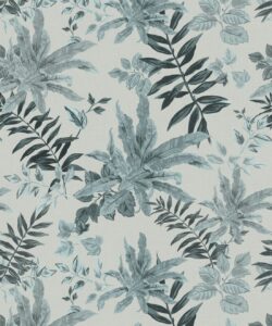 Follywood Foliage Wallpaper - Colorway: Sky - Poodle & Blonde Collection - Swatch