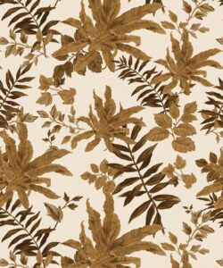 Follywood Foliage Wallpaper - Colorway: Tobacco - Poodle & Blonde Collection - Swatch