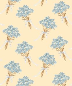 Forget Me Notes Wallpaper - Colorway: Honey - Poodle & Blonde Collection - Swatch