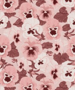 Big Pansy Wallpaper - Colorway: Blossom - Poodle & Blonde Collection - Roll