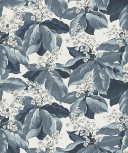 Horse Chestnut Wallpaper - Colorway: Indigo - Fable Collection by M&K Studios - Swatch