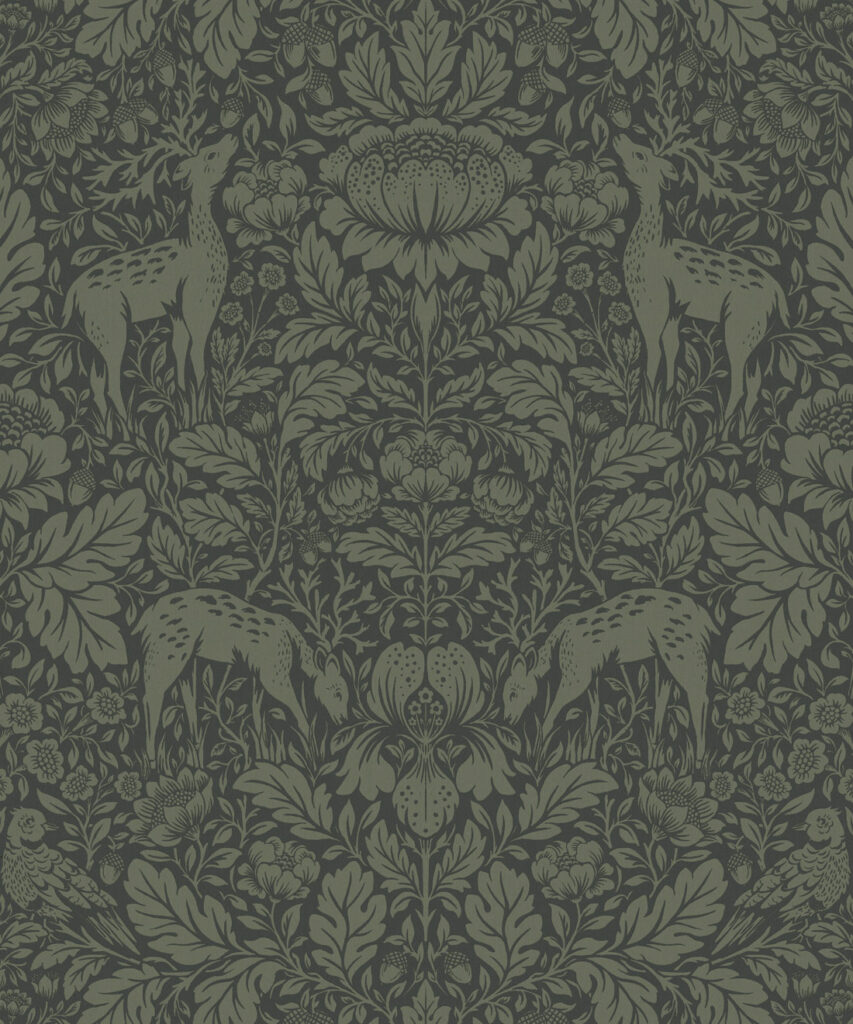 Richmond Wallpaper - Colorway: Forest - Fable Collection by M&K Studios - Swatch