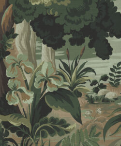 The Glenn Grasscloth Mural - Colorway: Evergreen - Fable Collection by M&K Studios - Swatch