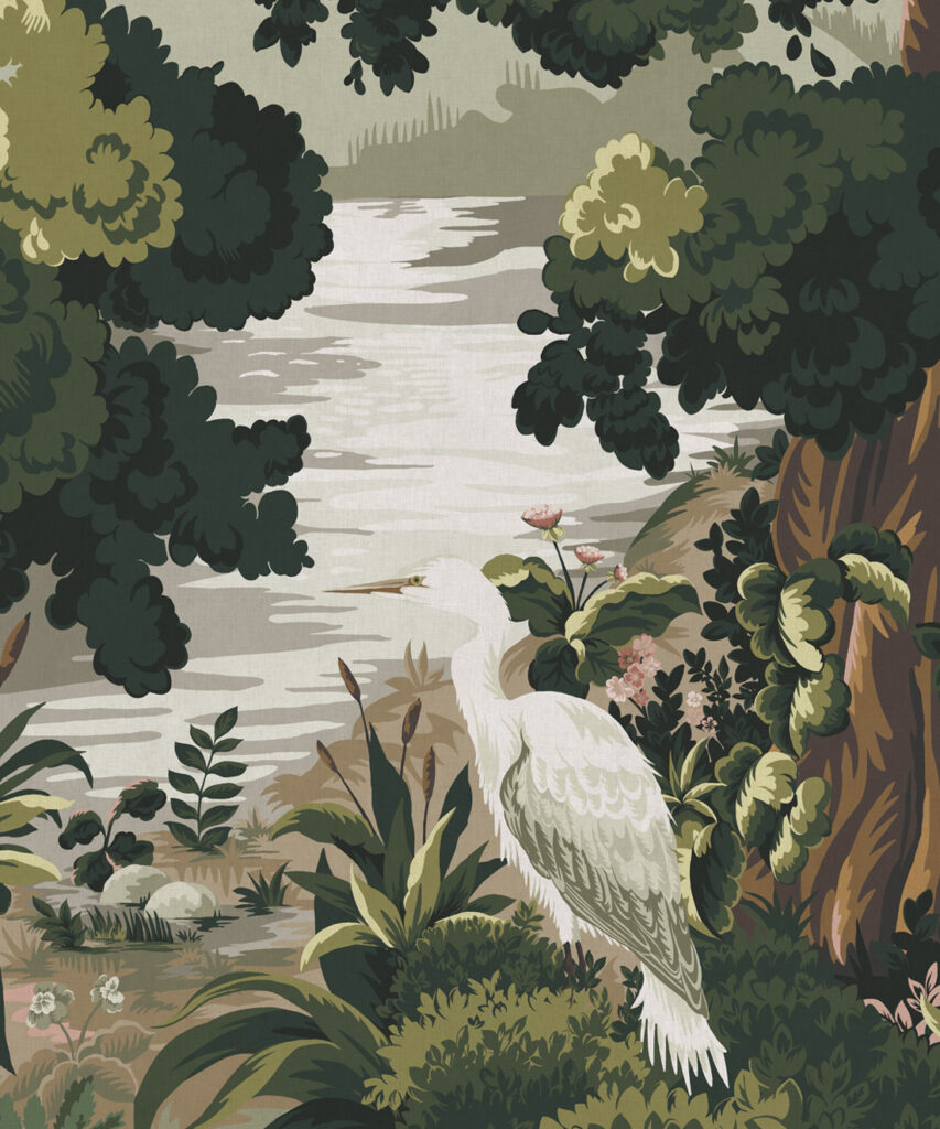 The Glenn Mural - Colorway: Dusk - Fable Collection by M&K Studios - Swatch