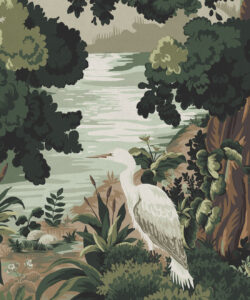 The Glenn Mural - Colorway: Evergreen - Fable Collection by M&K Studios - Swatch