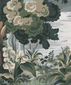The Glenn Mural - Colorway: Periwinkle - Fable Collection by M&K Studios - Swatch