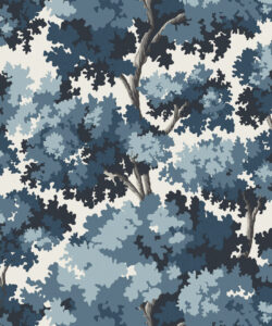Great Oak Wallpaper- Colorway: Indigo - Fable Collection by M&K Studios - Swatch