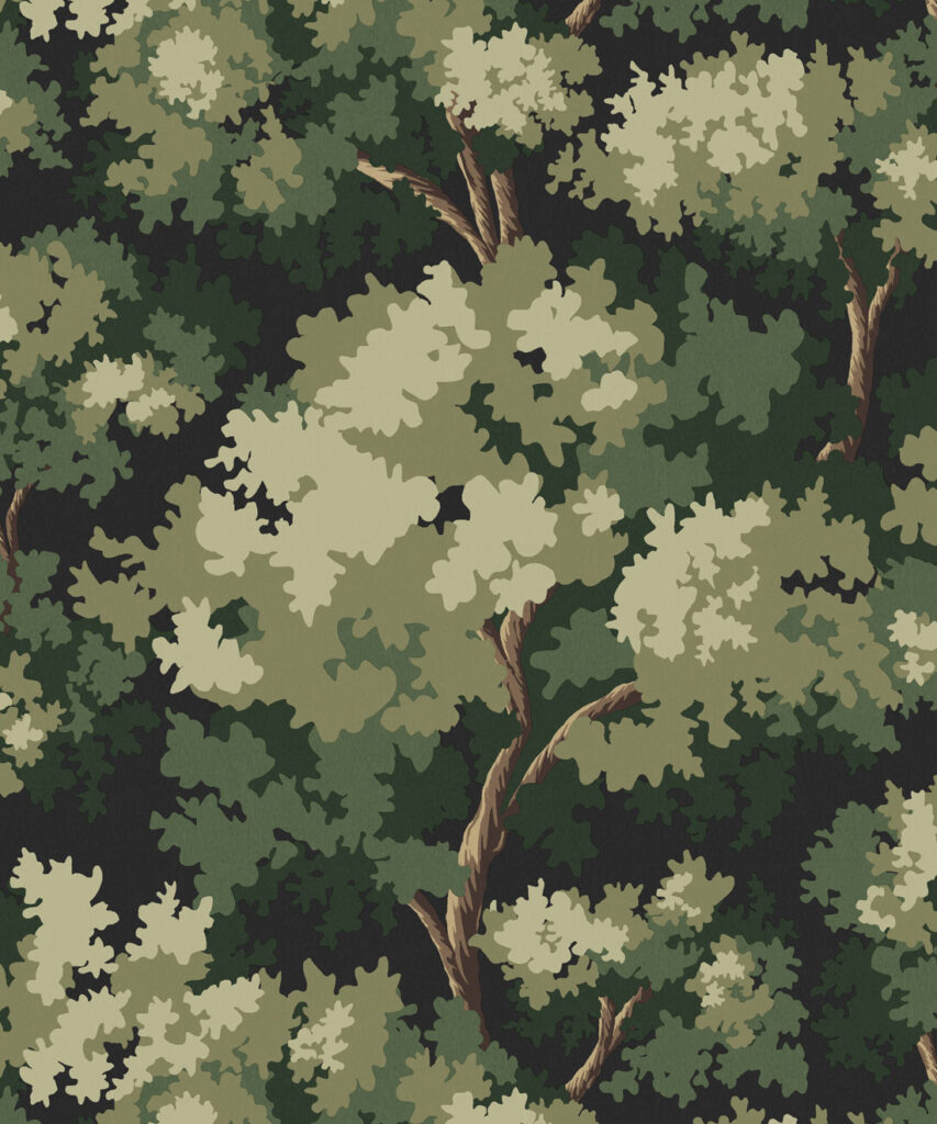 Great Oak Wallpaper- Colorway: Night - Fable Collection by M&K Studios - Swatch