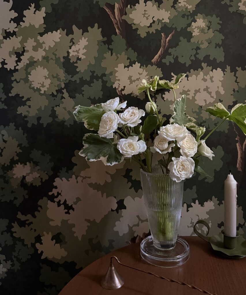 Great Oak Wallpaper - Colorway: Night - Fable Collection by M&K Studios - Insitu