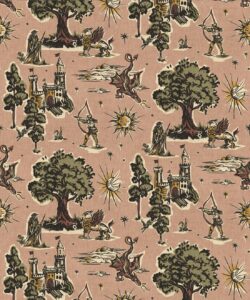 Realm Wallpaper- Colorway: Blush - Fable Collection by M&K Studios - Swatch