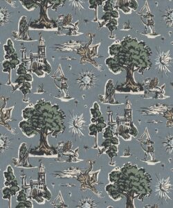Realm Wallpaper- Colorway: Cornflower - Fable Collection by M&K Studios - Swatch