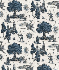 Realm Wallpaper- Colorway: Delft - Fable Collection by M&K Studios - Swatch