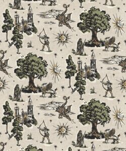 Realm Wallpaper- Colorway: Sage - Fable Collection by M&K Studios - Swatch