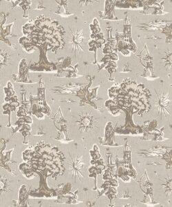 Realm Wallpaper- Colorway: Taupe - Fable Collection by M&K Studios - Swatch
