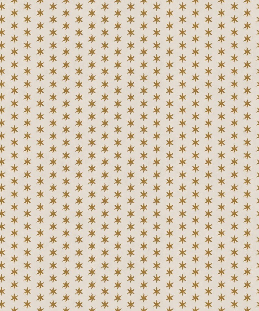Tudor Star Wallpaper- Colorway: Gold - Fable Collection by M&K Studios - Swatch