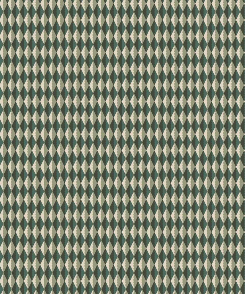 Petite Prints Collection by Milton and King Studio - Petite Prints: Geometrics - Gem Wallpaper - Colourway: Forest - Swatch