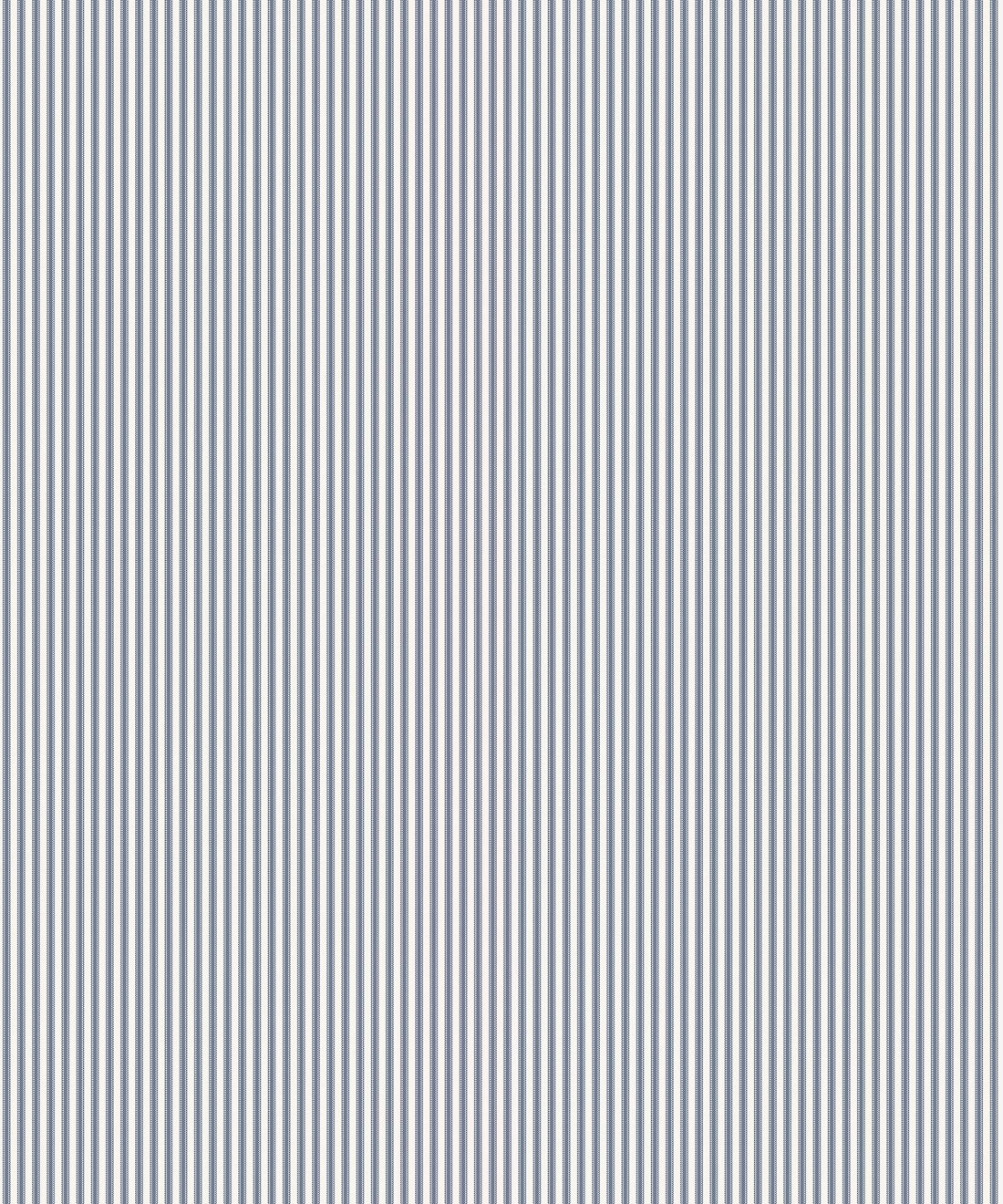 Ticking Stripe (Heritage Hall) Wallpaper - Colourway: Harbour Navy - Swatch