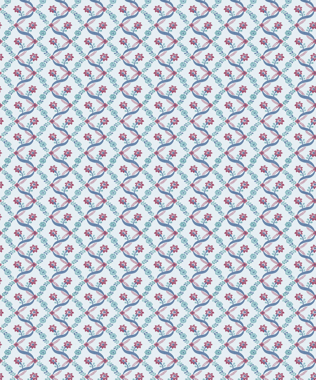 Jacqueline Wallpaper - Colourway: Blue - Swatch