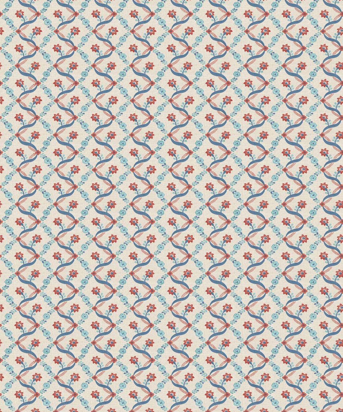 Jacqueline Wallpaper - Colourway: Parchment - Swatch