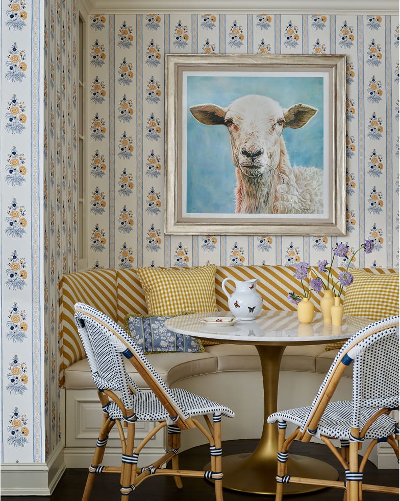 The Tailored Garden - Kim Scodro Wallpaper and Fabric Collection - Collection Page - Inspiration - Salomone Wallpaper Insitu