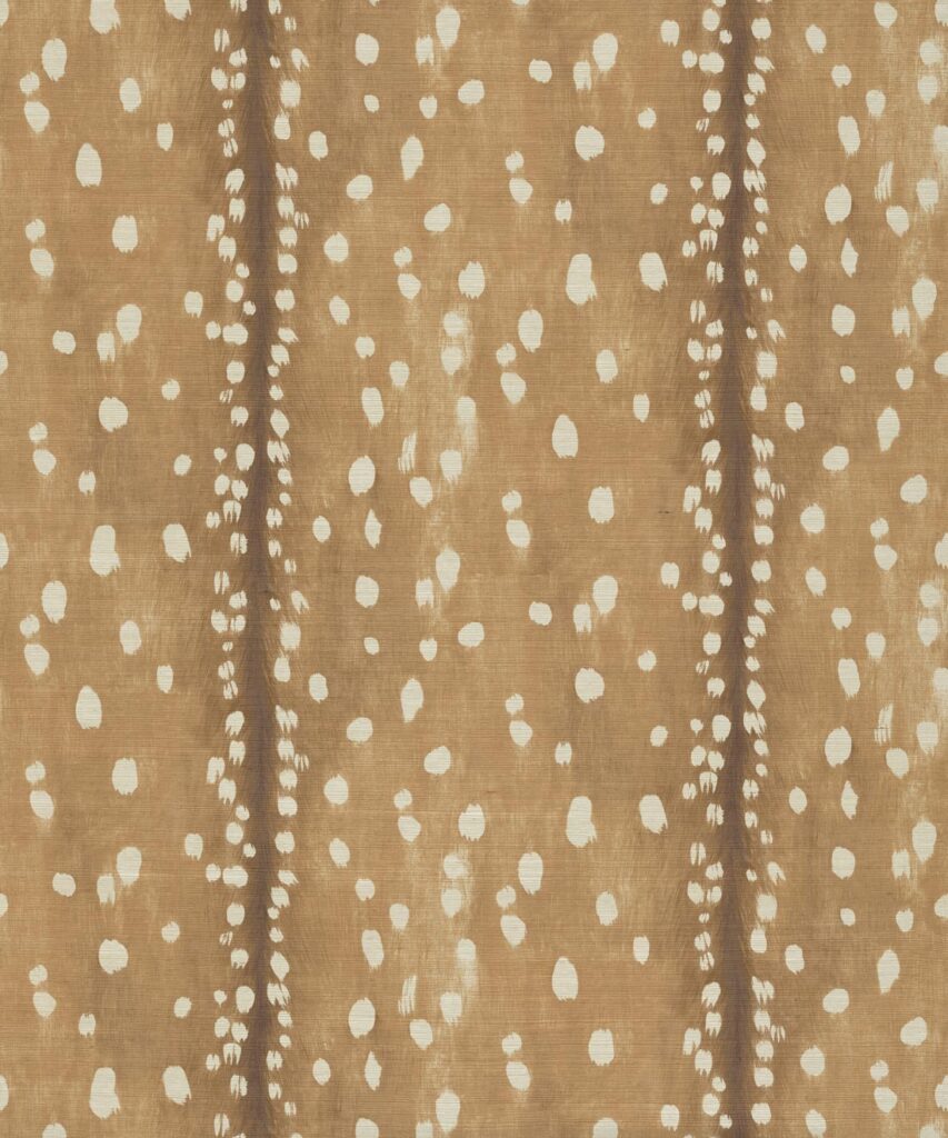 Fawn Spot Grasscloth Wallpaper - Colourway: Bambi - Swatch