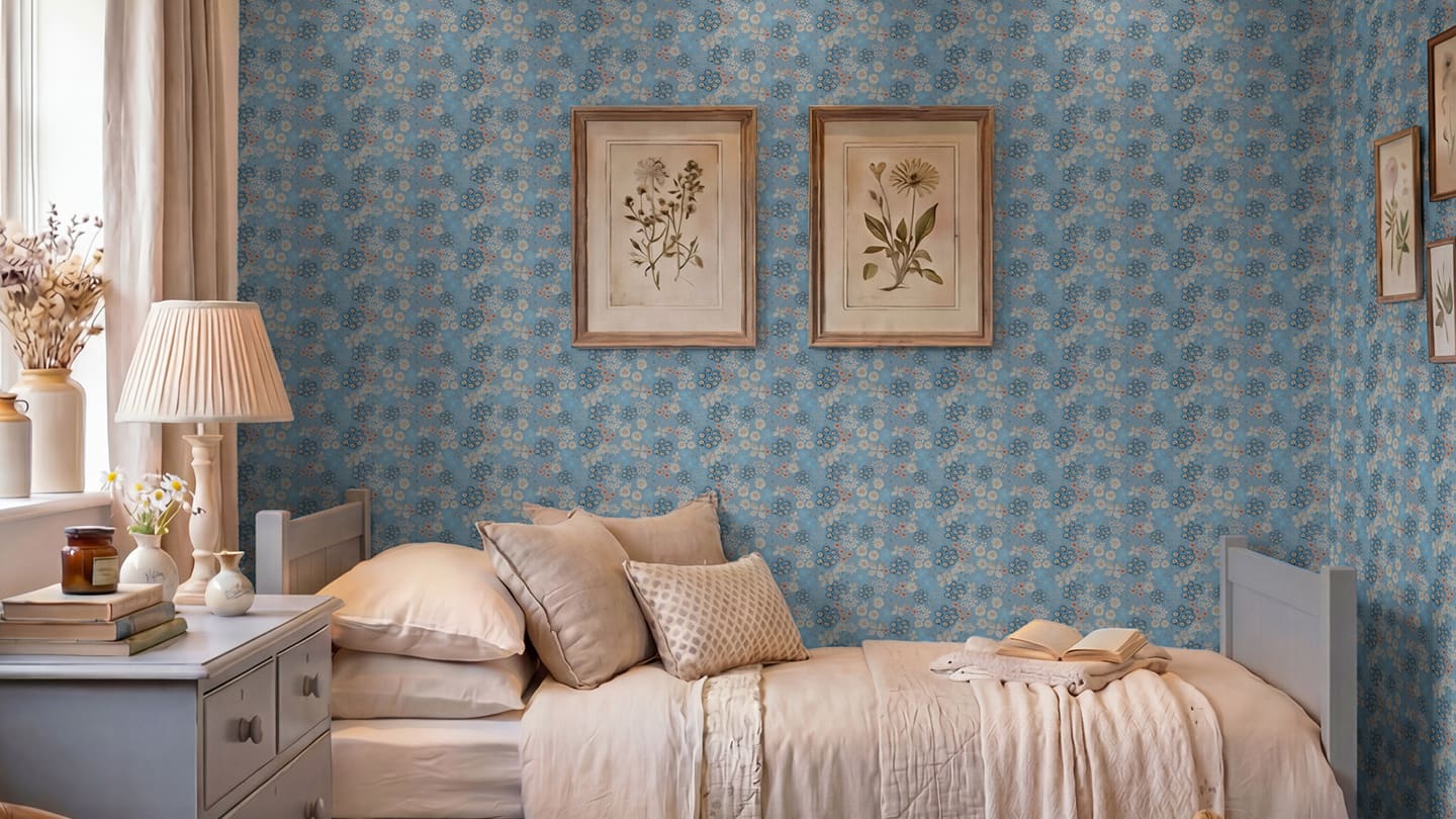 The Curious Club - Bethany Linz Wallpaper Collection - Collection Page - Gallery - Meadow Confetti Wallpaper Insitu