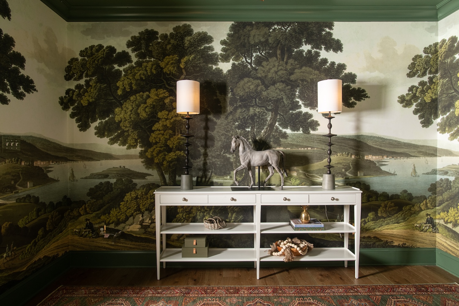 English Landscape Mural in Foyer
