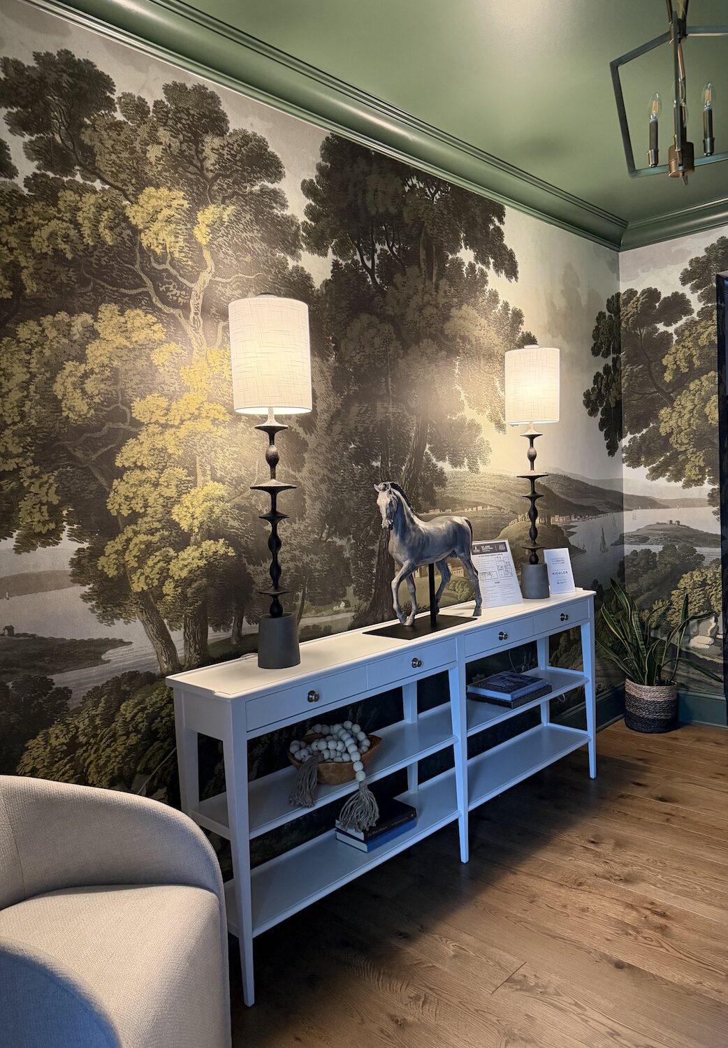 English Landscape Mural in Foyer