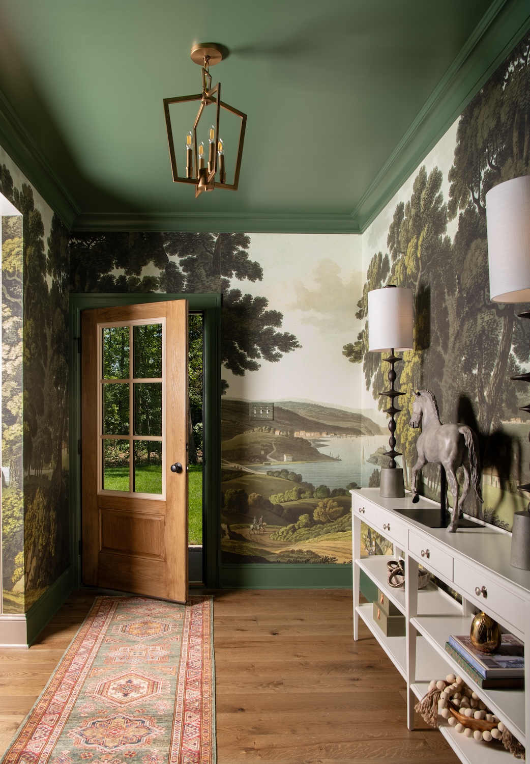 English Landscape Mural in Foyer